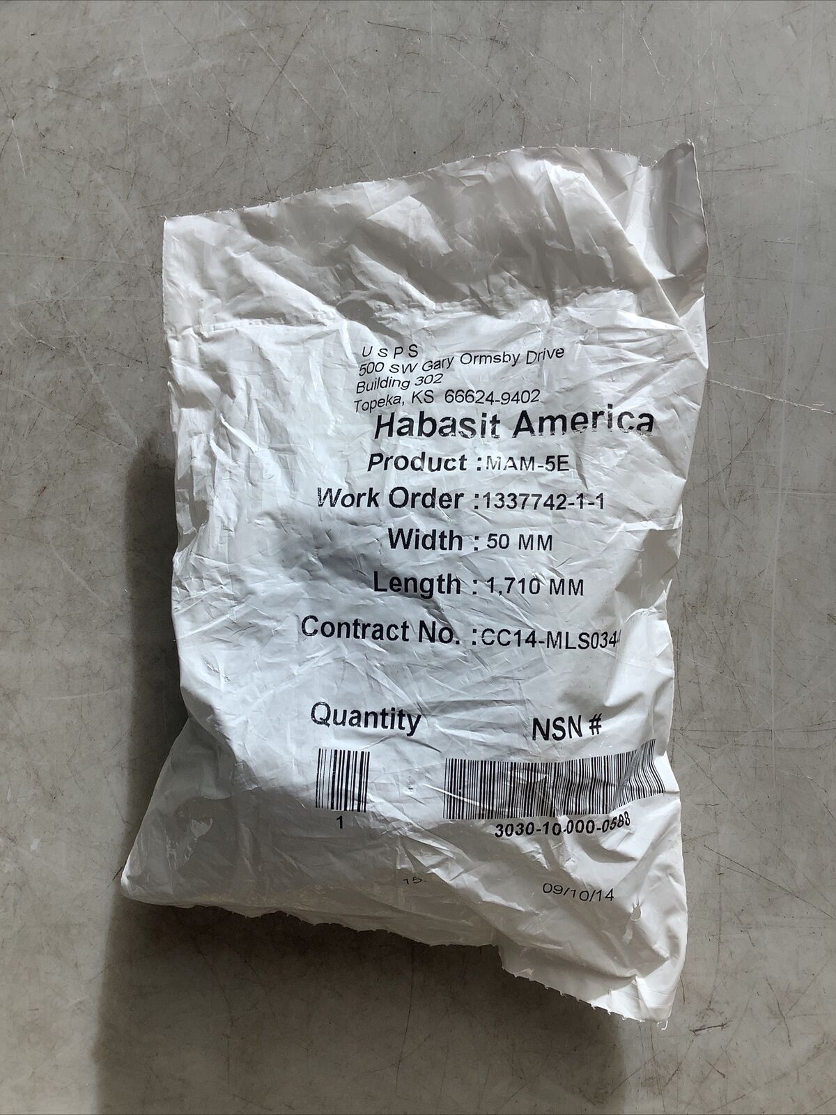 HABASIT AMERICA MAM-5E CONVEYOR BELTS 50 MM X 1710 MM U3S - LOT OF 2