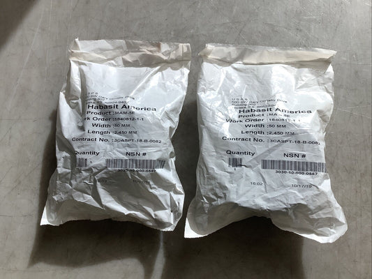 HABASIT AMERICA MAM-5E CONVEYOR BELTS 50 MM X 2450 MM U3S - LOT OF 2