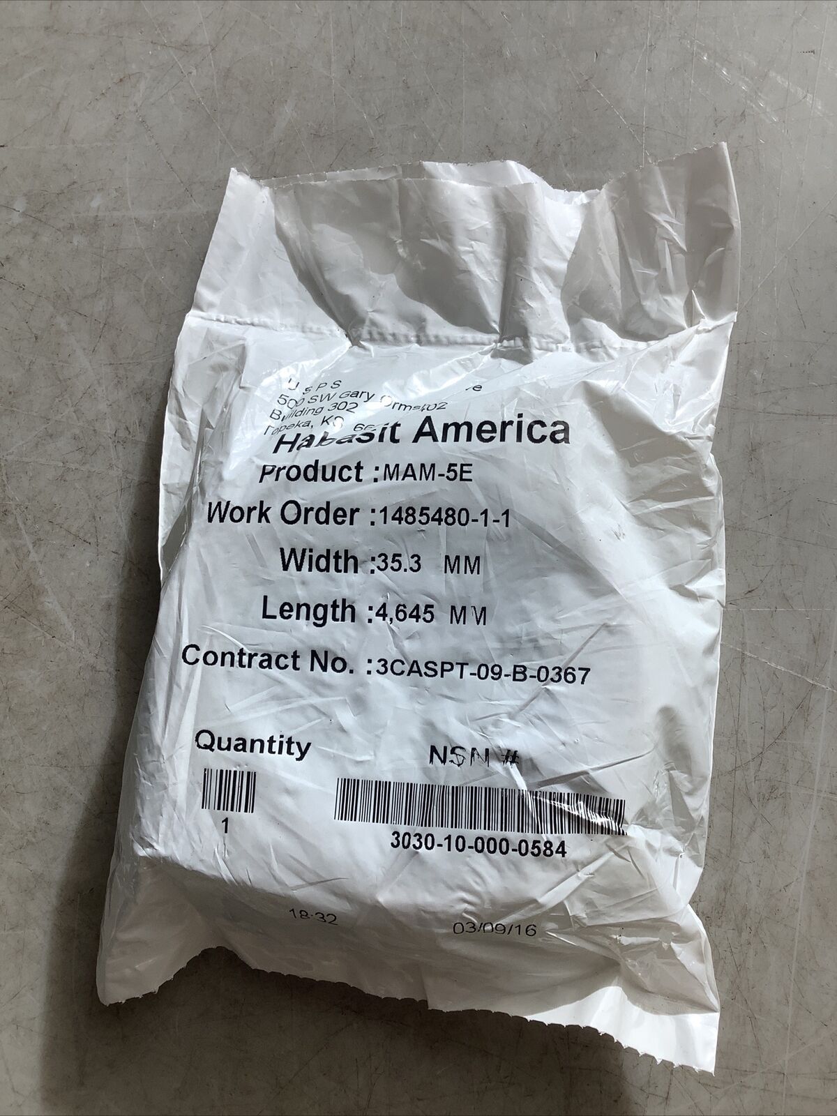 HABASIT AMERICA MAM-5E CONVEYOR BELTS 35.3 MM X 4645 MM U3S - LOT OF 2