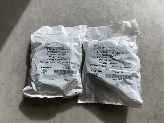 HABASIT AMERICA MAM-5E CONVEYOR BELTS 35 MM X 4440 MM U3S - LOT OF 2