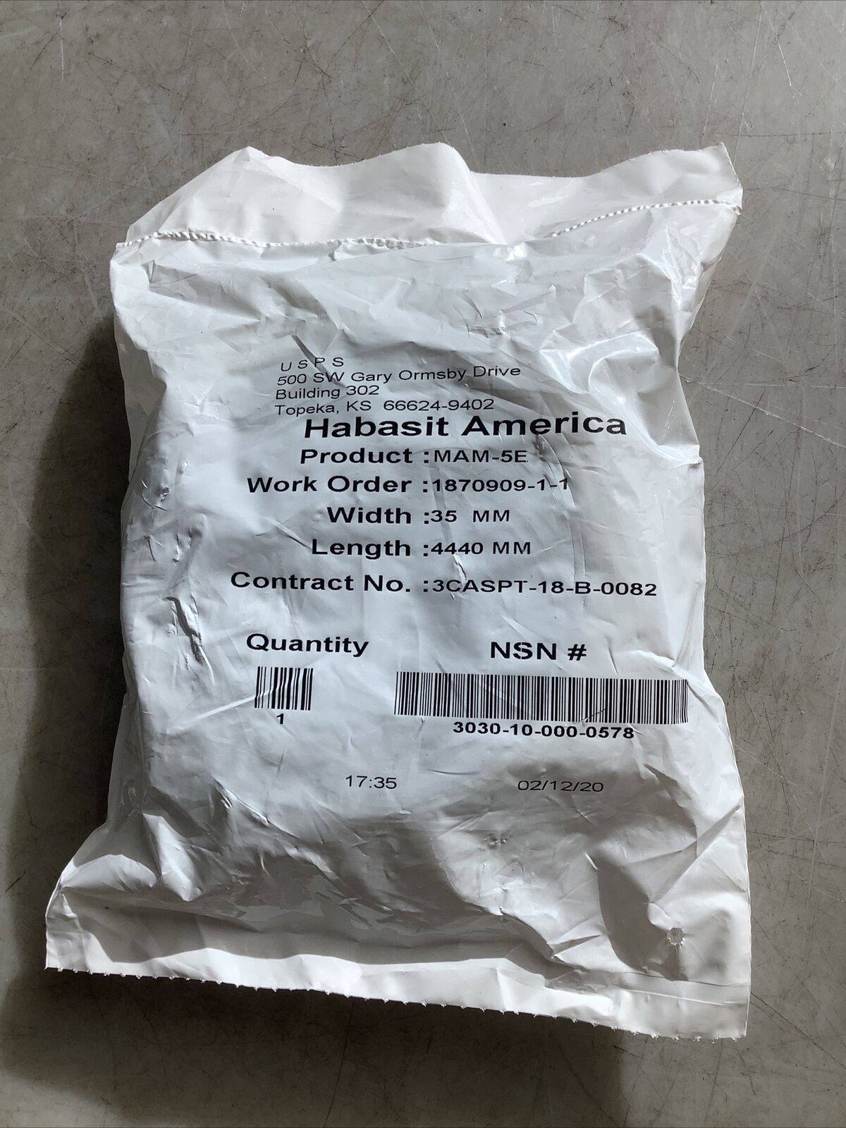 HABASIT AMERICA MAM-5E CONVEYOR BELTS 35 MM X 4440 MM U3S - LOT OF 2