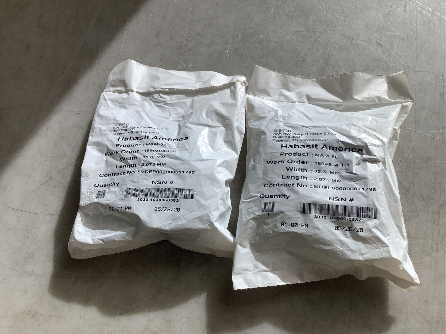 HABASIT AMERICA MAM-5E CONVEYOR BELTS 35.3 MM X 2075 MM U3S - LOT OF 2