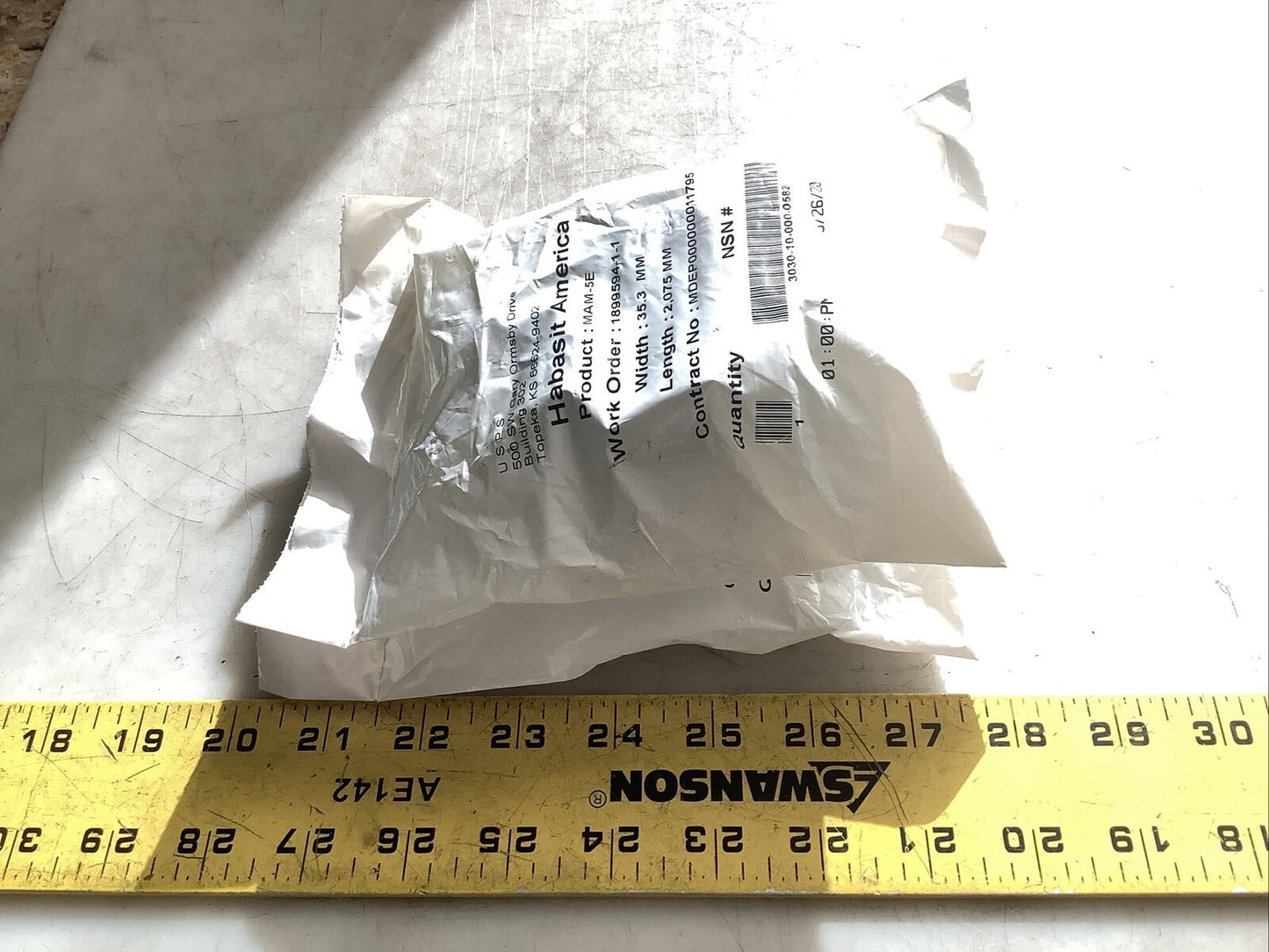 HABASIT AMERICA MAM-5E CONVEYOR BELTS 35.3 MM X 2075 MM U3S - LOT OF 2