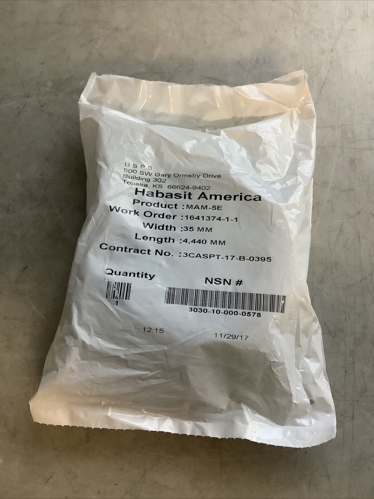HABASIT AMERICA MAM-5E CONVEYOR BELTS 35 MM X 4440 MM U3S - LOT OF 2