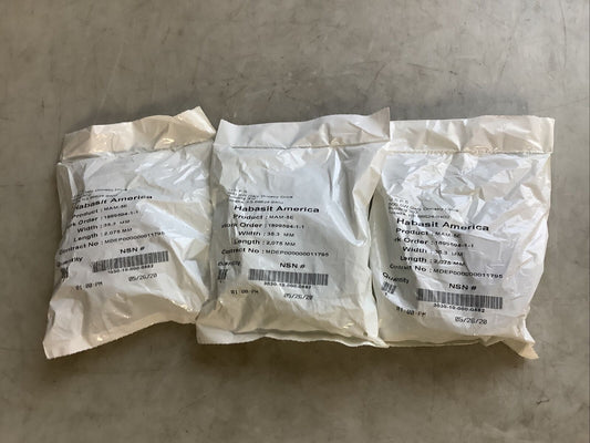 HABASIT AMERICA MAM-5E CONVEYOR BELTS 35.3 MM X 2075 MM U3S - LOT OF 3