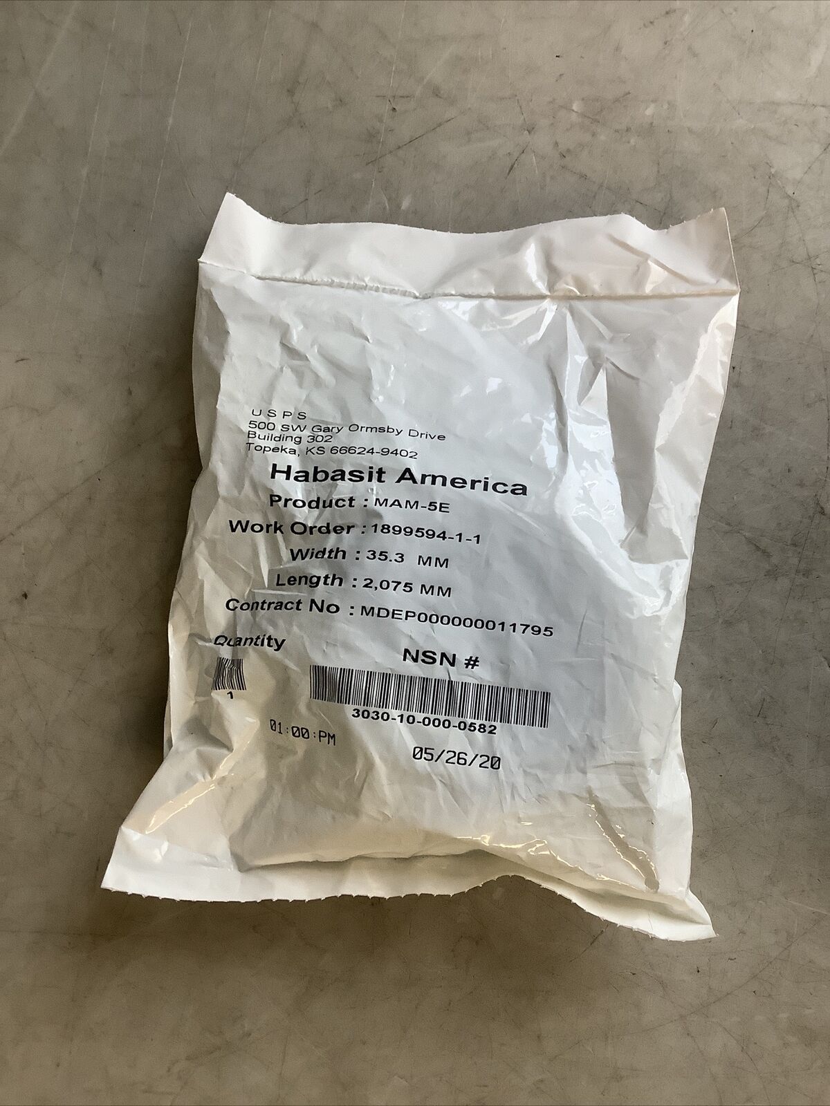 HABASIT AMERICA MAM-5E CONVEYOR BELTS 35.3 MM X 2075 MM U3S - LOT OF 3