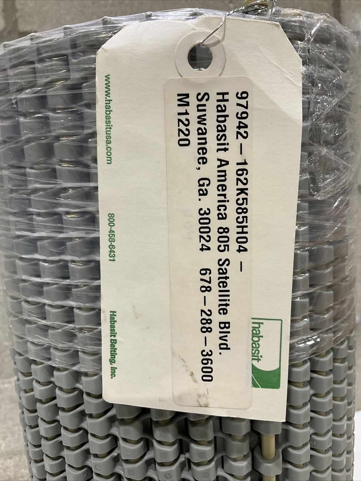 HABASIT AMERICA 97942-162585H04 678-288-3600 M1220 MODULAR BELTING 18” X 73” U3S