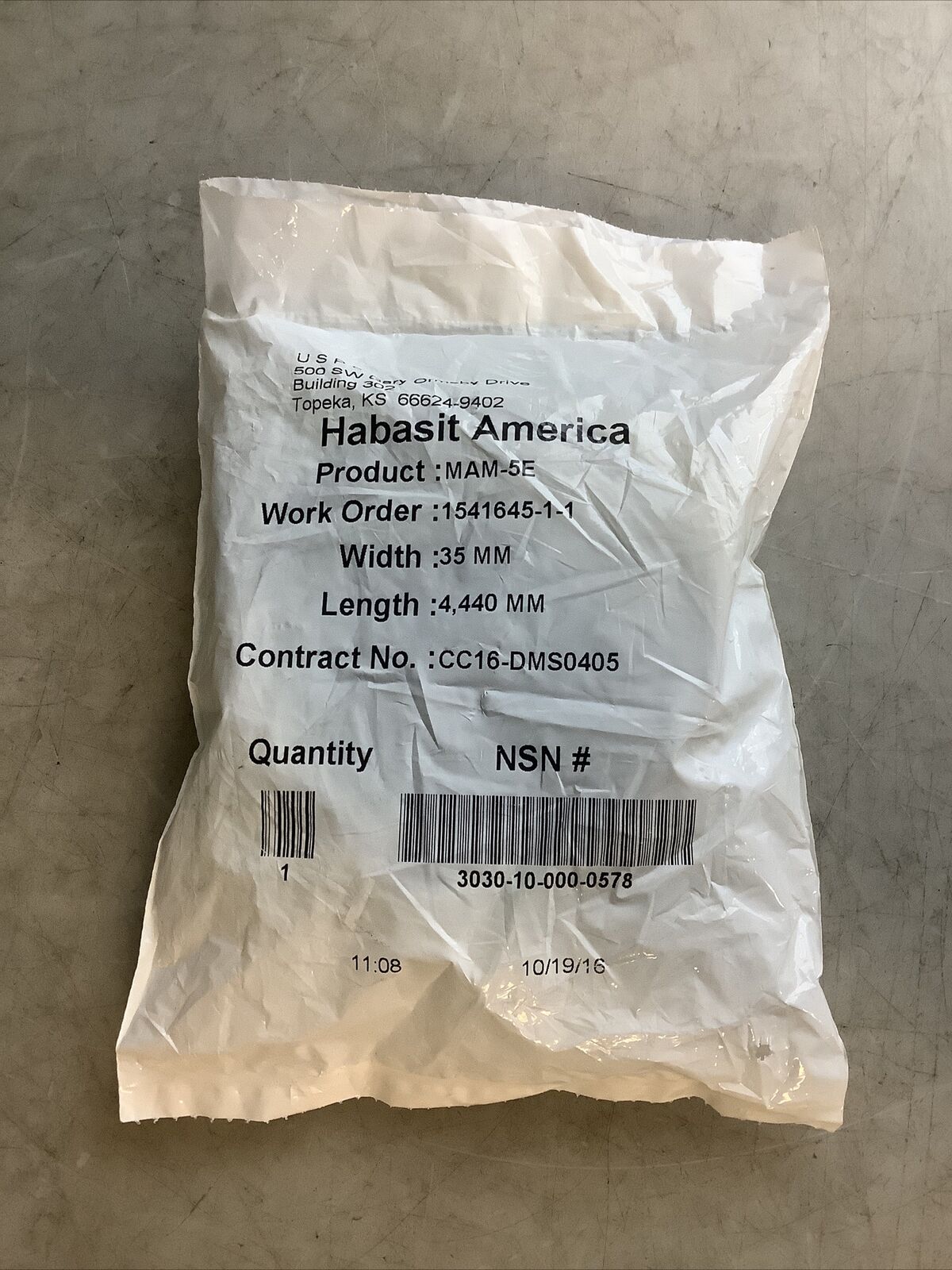 HABASIT AMERICA MAM-5E CONVEYOR BELTS 35 MM X 4440 MM U3S - LOT OF 2