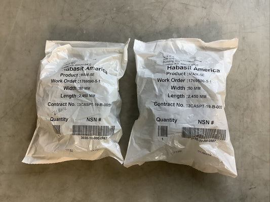 HABASIT AMERICA MAM-5E CONVEYOR BELTS 50 MM X 2450 MM U3S - LOT OF 2