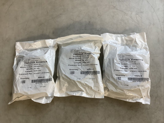 HABASIT AMERICA MAM-5E CONVEYOR BELTS 35 MM X 4440 MM U3S - LOT OF 3