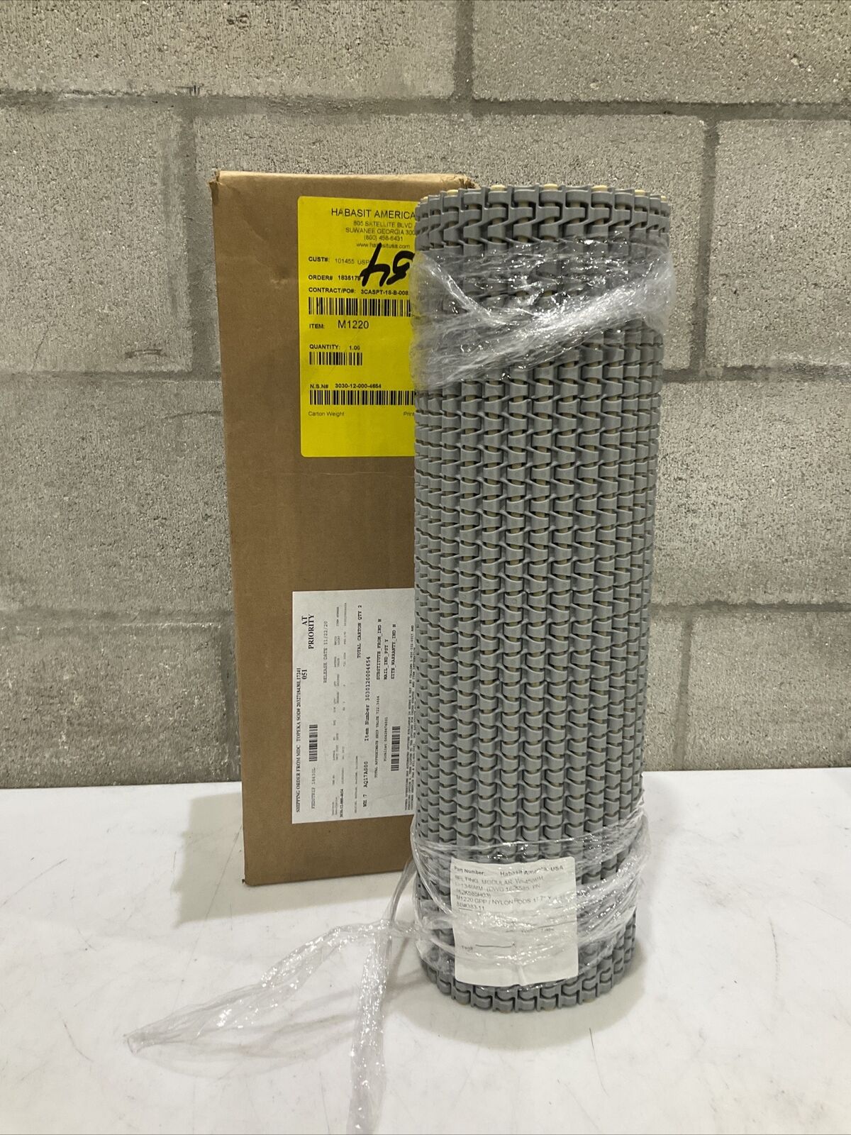 HABASIT AMERICA M1220 MODULAR BELTING 18 IN X 53 IN U3S