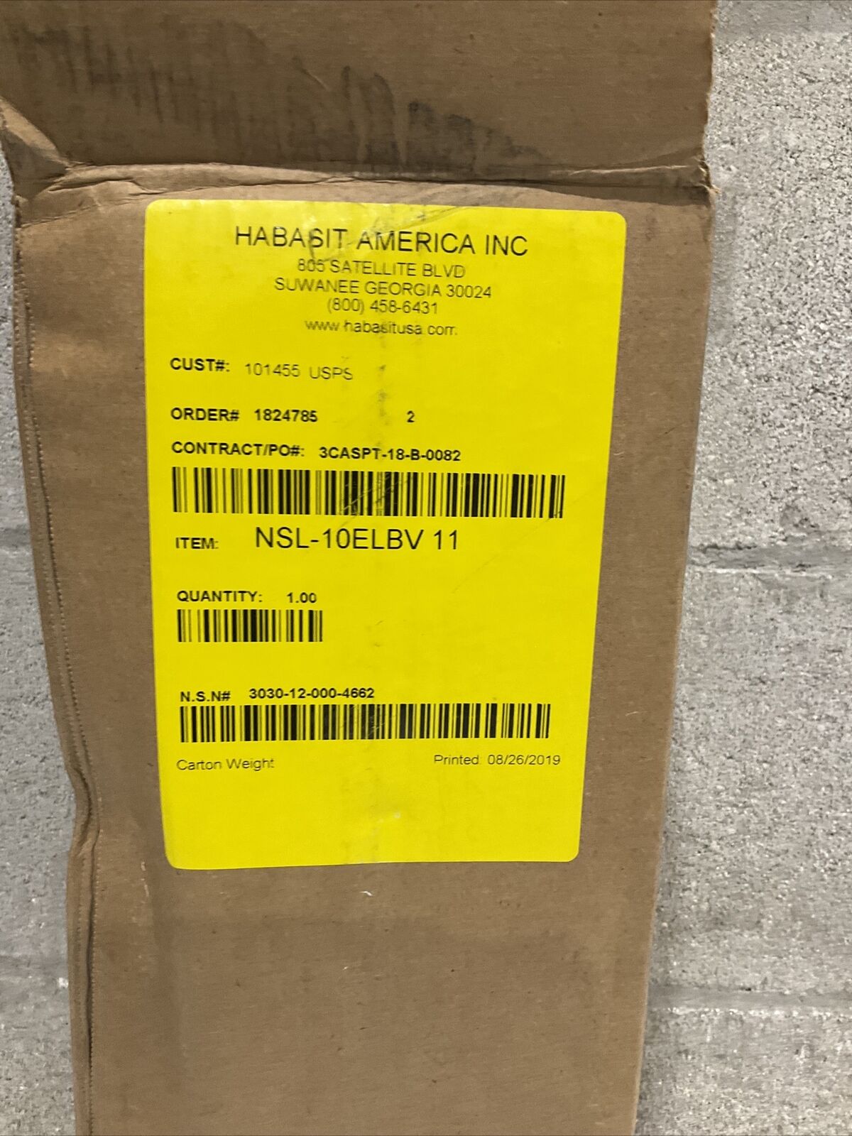 HASBASIT AMERICA NSL-10ELBV 11 HABAFLOW BELT EXTENSION 201 IN X 18 IN U3S