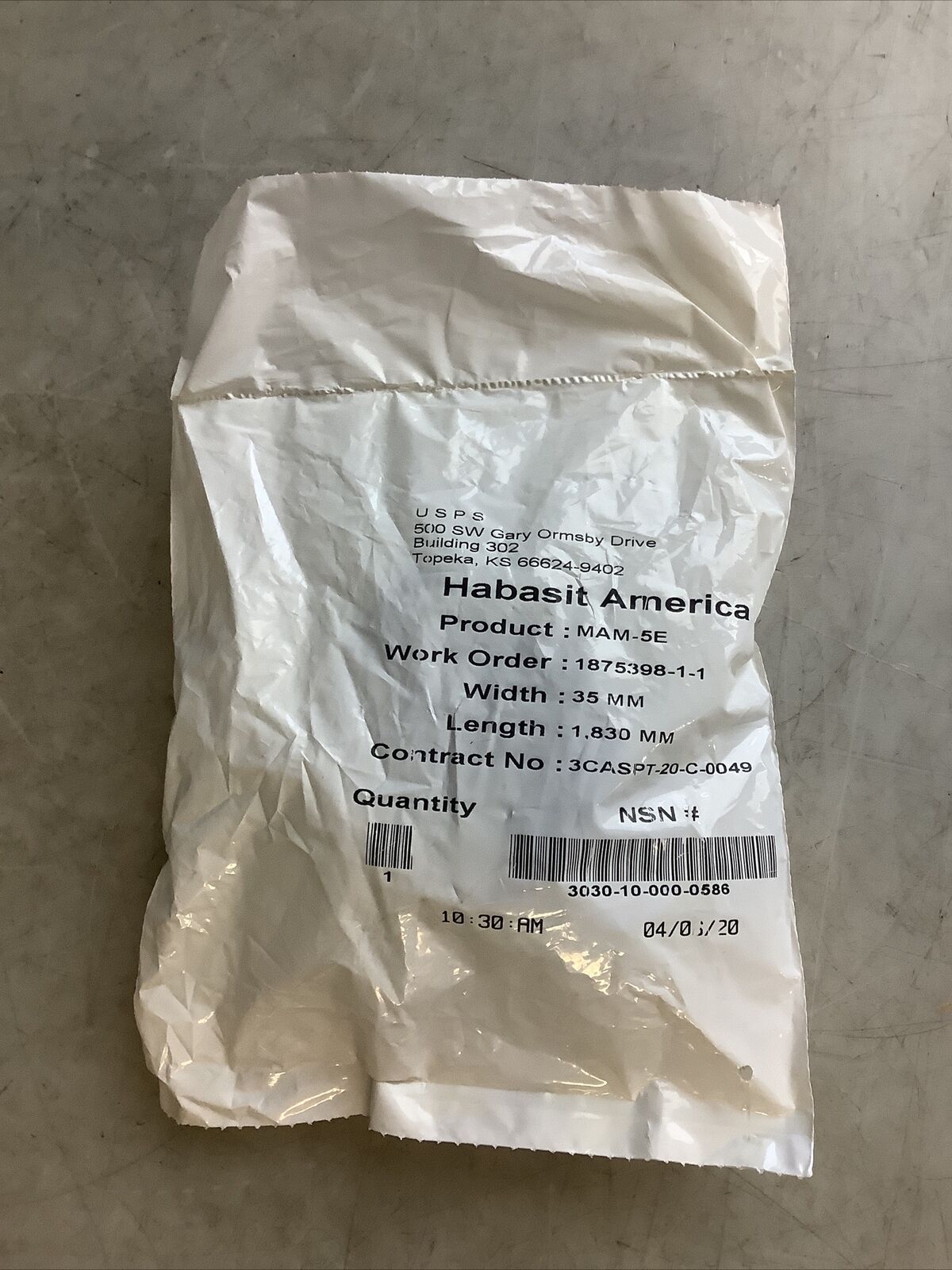HABASIT AMERICA MAM-5E CONVEYOR BELTS 35 MM X 1830 MM U3S - LOT OF 3