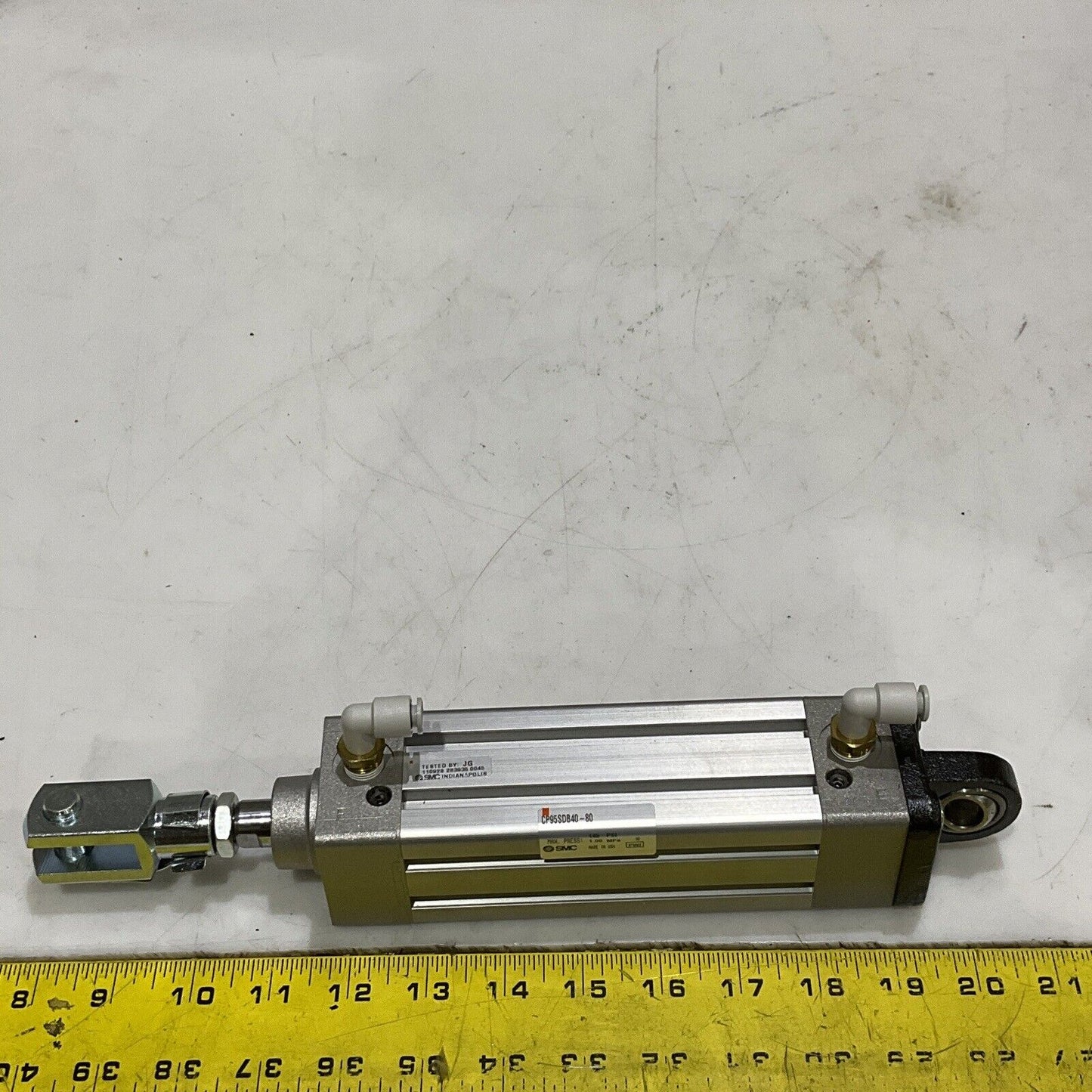 SMC CP95SDB40-80 PNEUMATIC AIR CYLINDER ASSEMBLY LIFT 145 PSI U3S