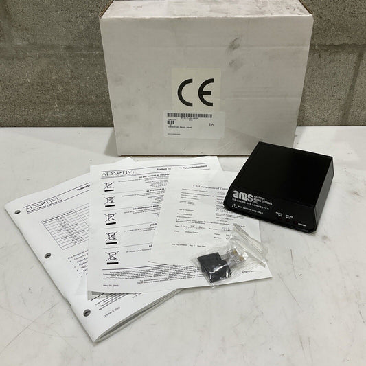 AMS RS-232/RS-485 10881111 CONVERTER 9 VAC 50/60 HZ .150A U3S