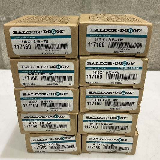 BALDOR DODGE 117160 TAPER LOCK BUSHING 1610 X 13/16-KW LOT OF 10 U3S