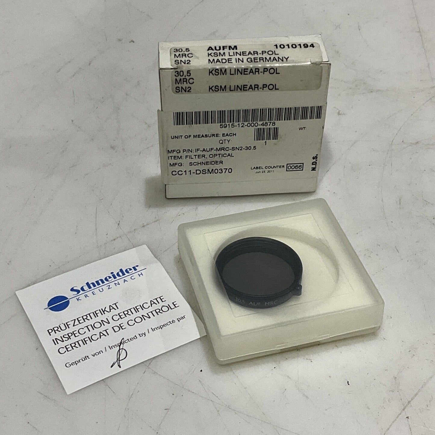 SCHNEIDER IF-AUF-MRC-SN2-30.5 OPTICAL FILTER AUSM KSM LINEAR-POL MRCSN2 30,5 U3S