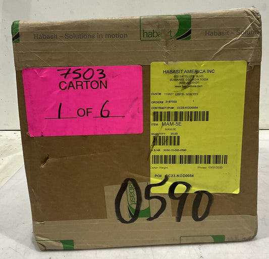 HABASIT MAM-5E CONVEYOR BELTS 2 IN BY 183 IN BOX OF 25 U3S
