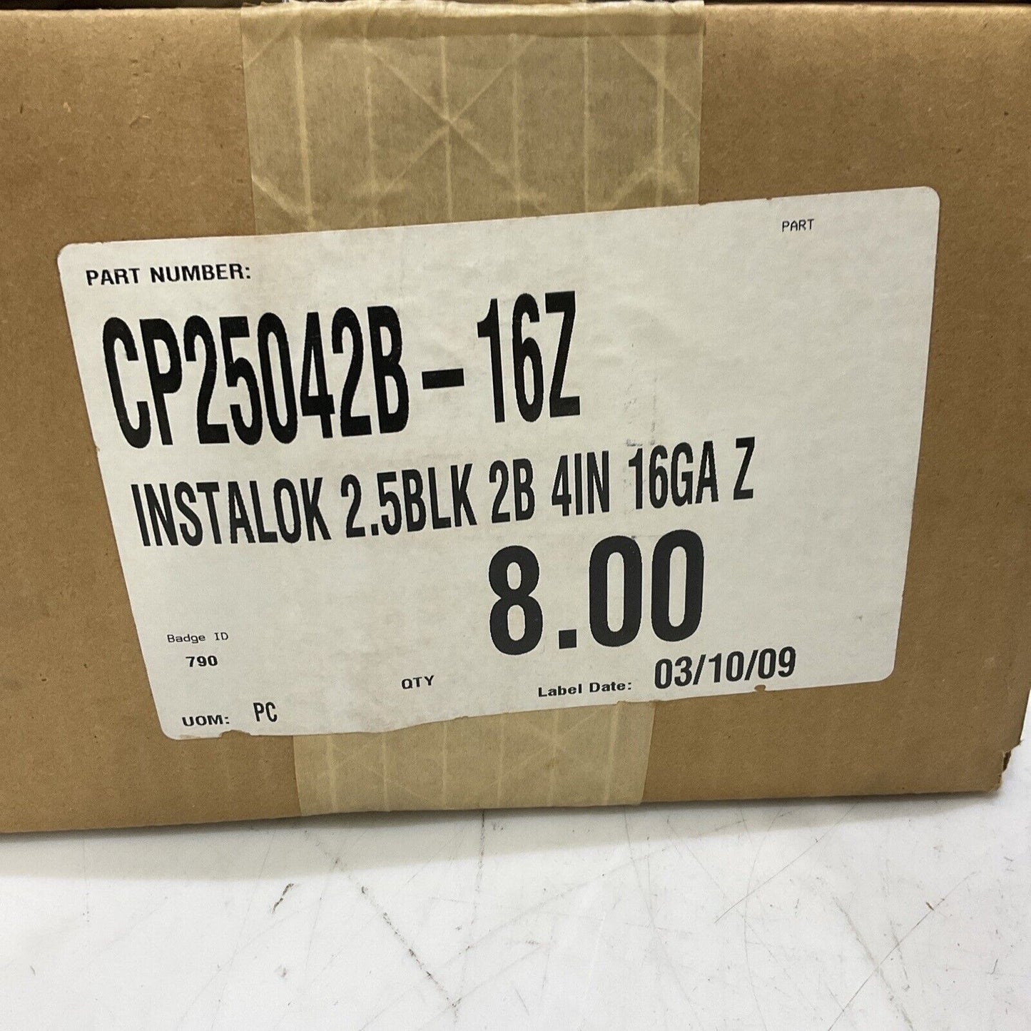 INSTALOK COUPLING CP25042B-16Z 2.5 BLK 2B 4IN 16 GA Z LOT OF 8 U3S