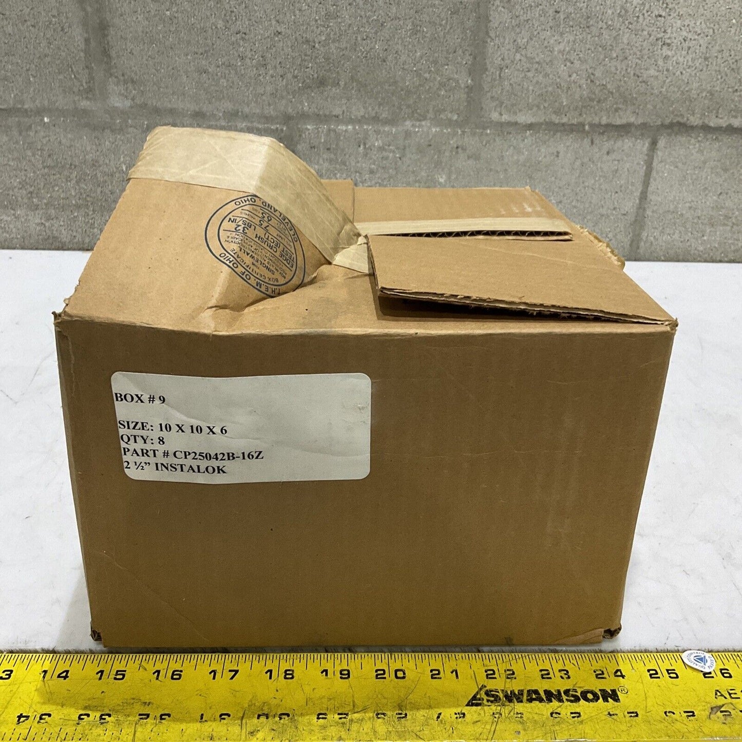 INSTALOK COUPLING CP25042B-16Z 2.5 BLK 2B 4IN 16 GA Z LOT OF 8 U3S
