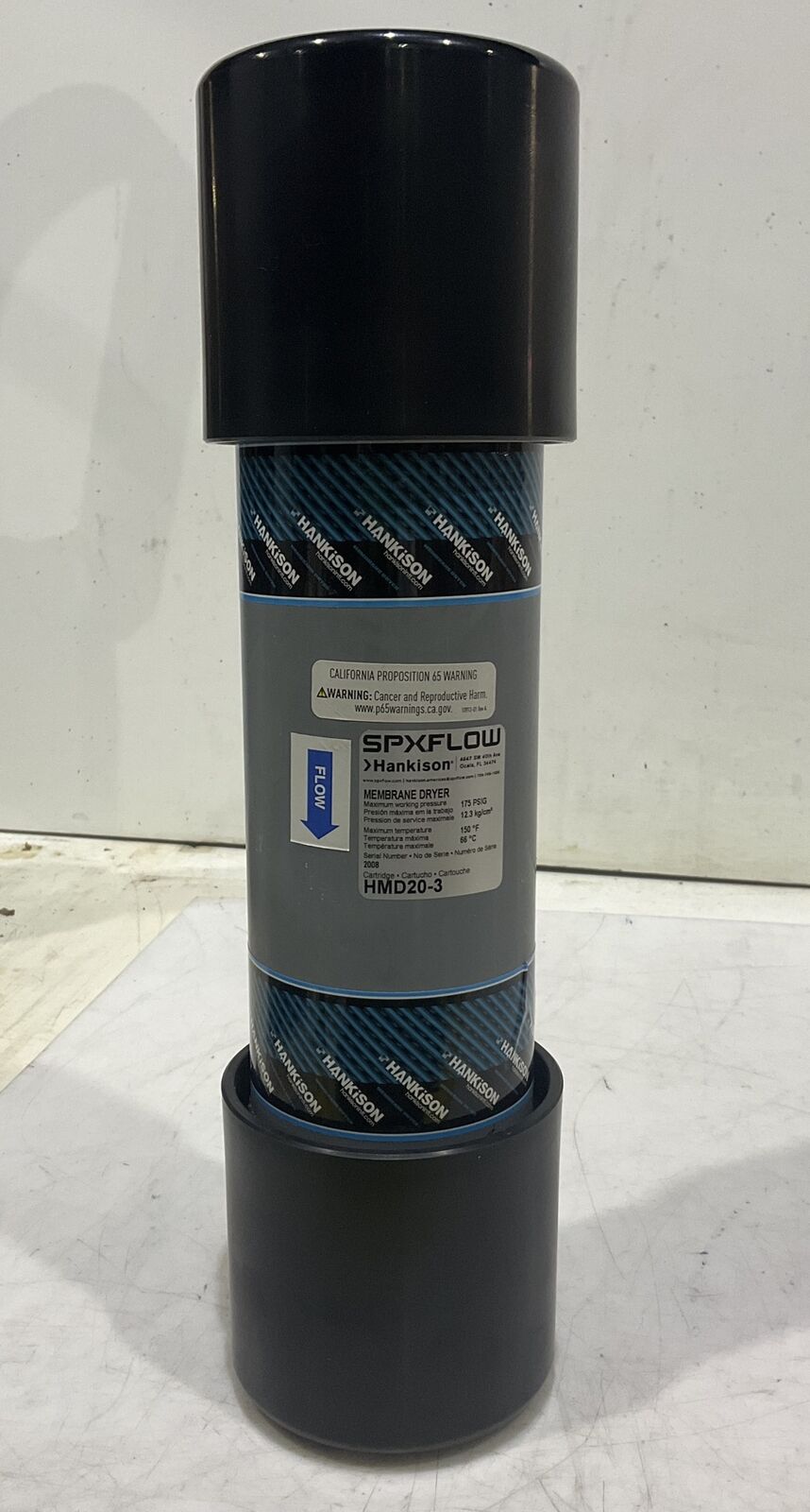 HANKISON SPXFLOW HMD20-3 MEMBRANE AIR DRYER 175 PSIG 12 BAR 150 F 66 C U3S