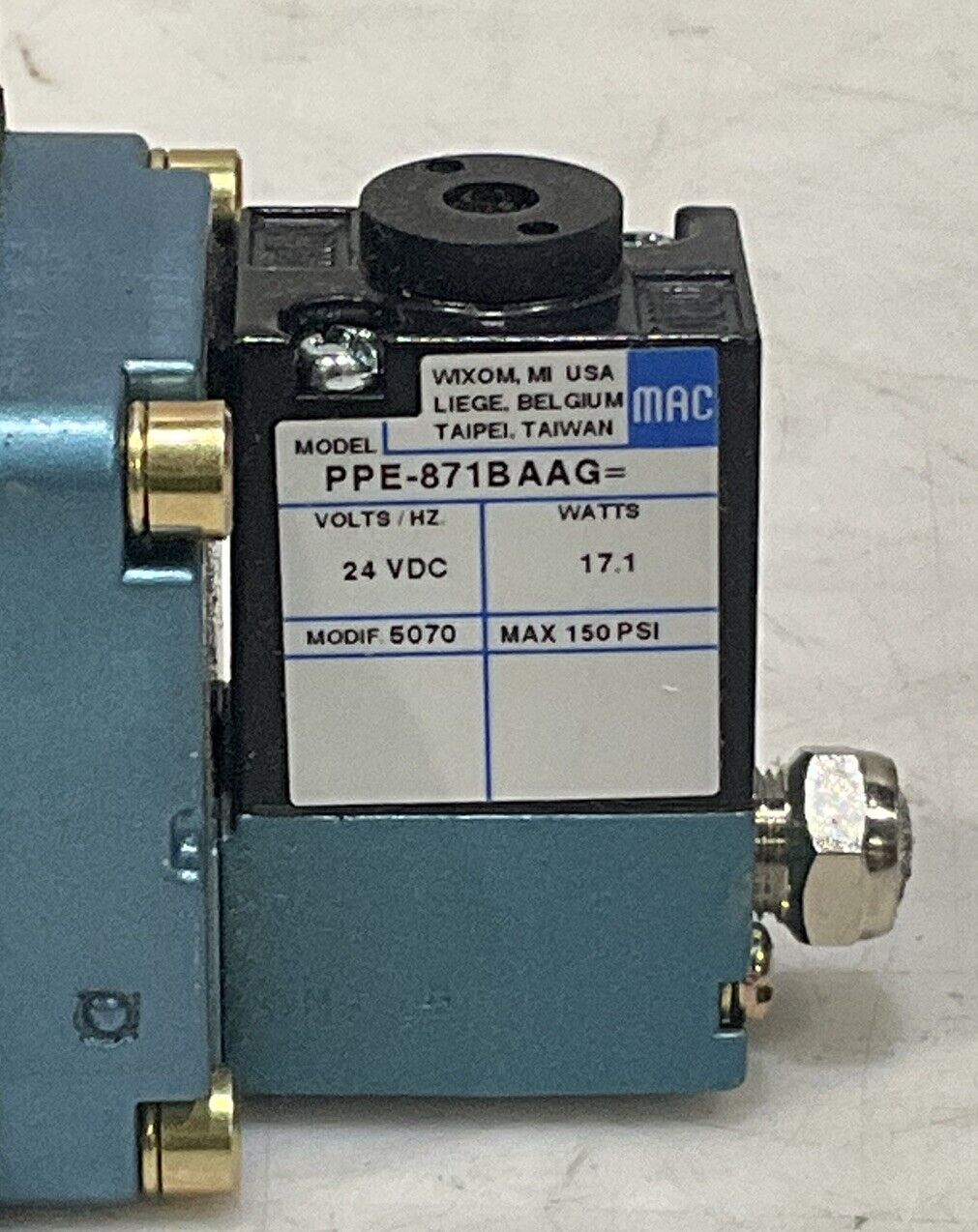 MAC 0629-FV6500B DOUBLE OPERATOR SOLENOID VALVE U3S