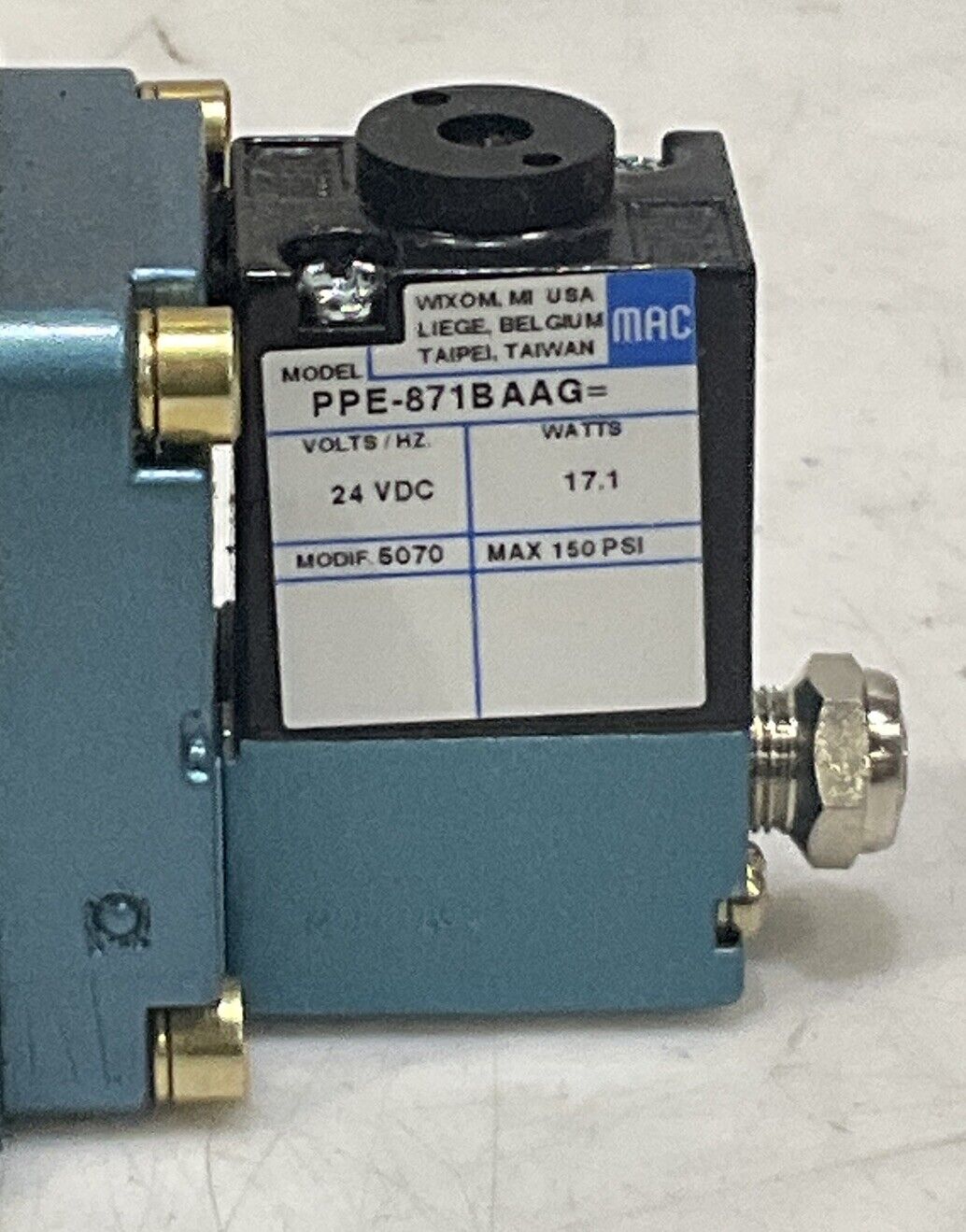 MAC 0629-FV6500B DOUBLE OPERATOR SOLENOID VALVE U3S