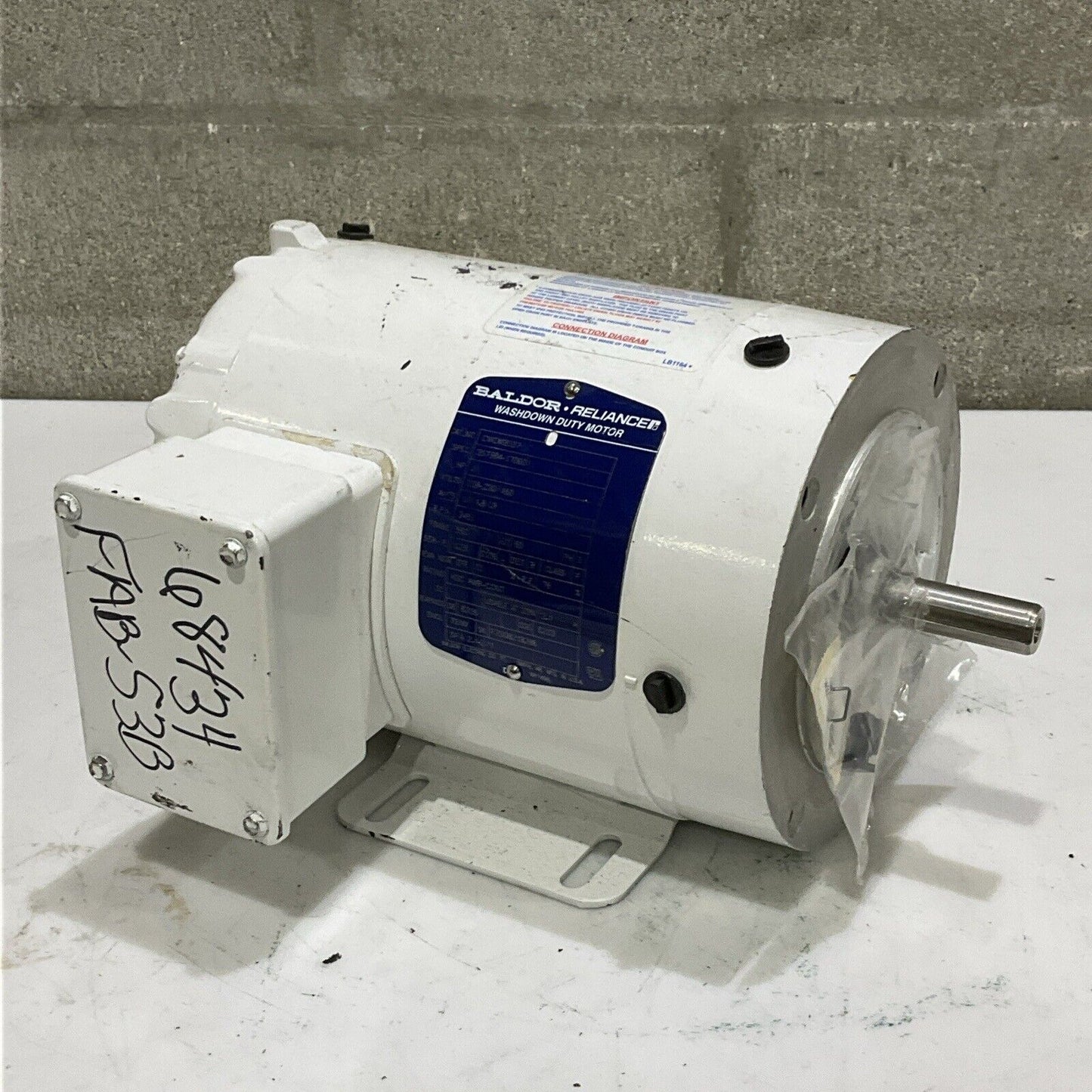 BALDOR RELIANCE CWDM3537 WASHDOWN DUTY MOTOR 208-230/460V 3450RPM .5 HP U4M