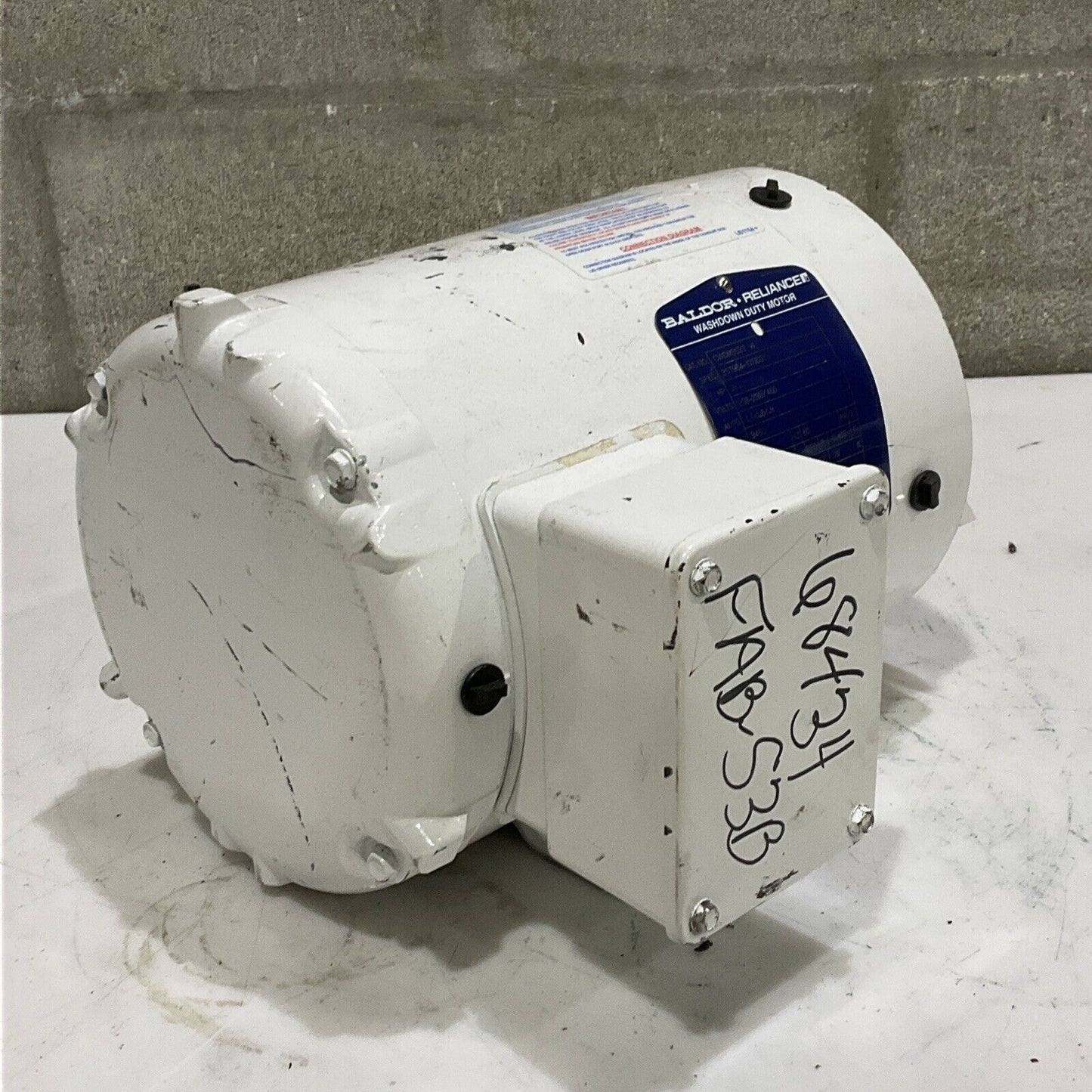 BALDOR RELIANCE CWDM3537 WASHDOWN DUTY MOTOR 208-230/460V 3450RPM .5 HP U4M