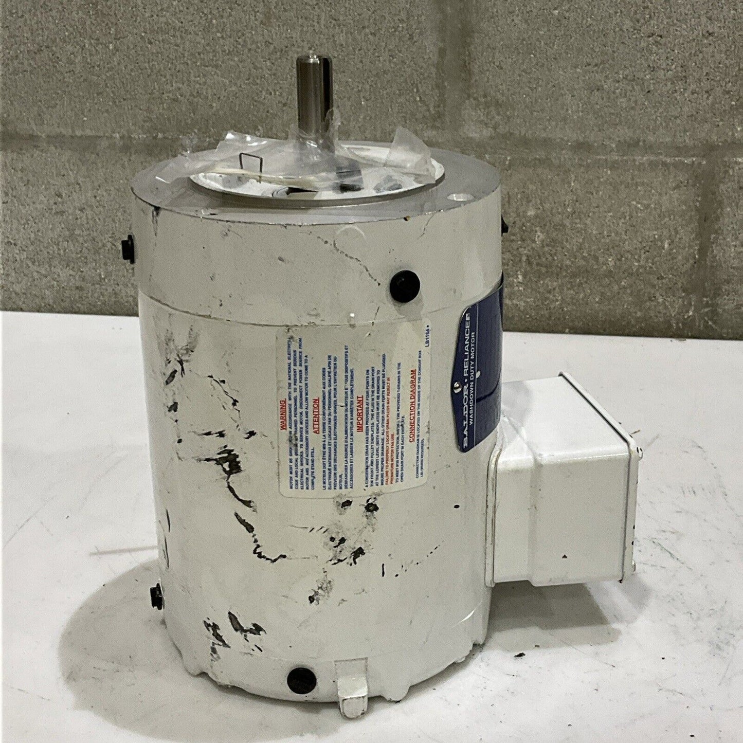 BALDOR RELIANCE CWDM3537 WASHDOWN DUTY MOTOR 208-230/460V 3450RPM .5 HP U4M