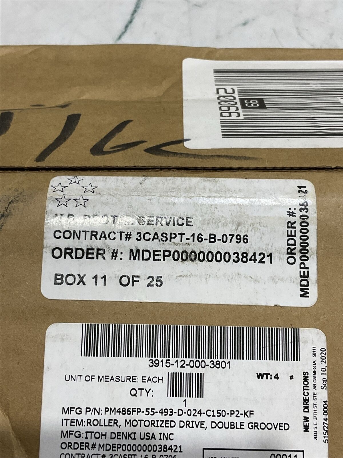 ITOH POWER MOLLER PM486FP-55-493-D-024-C150–P2 MOTORIZED CONVEYOR ROLLER U3S