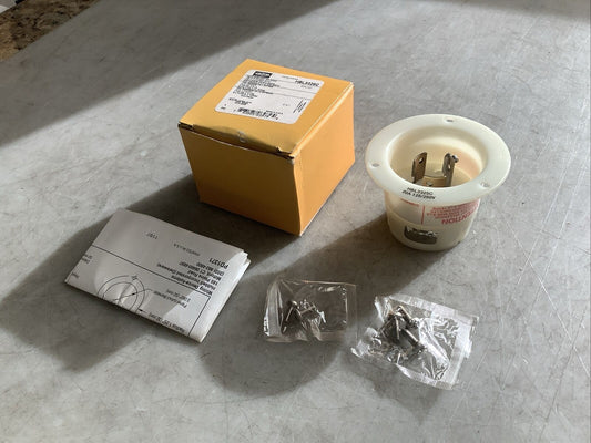 HUBBELL HBL3325C FLANGED TWIST-LOCK INLET 20A 125/250V 3P 3W 554