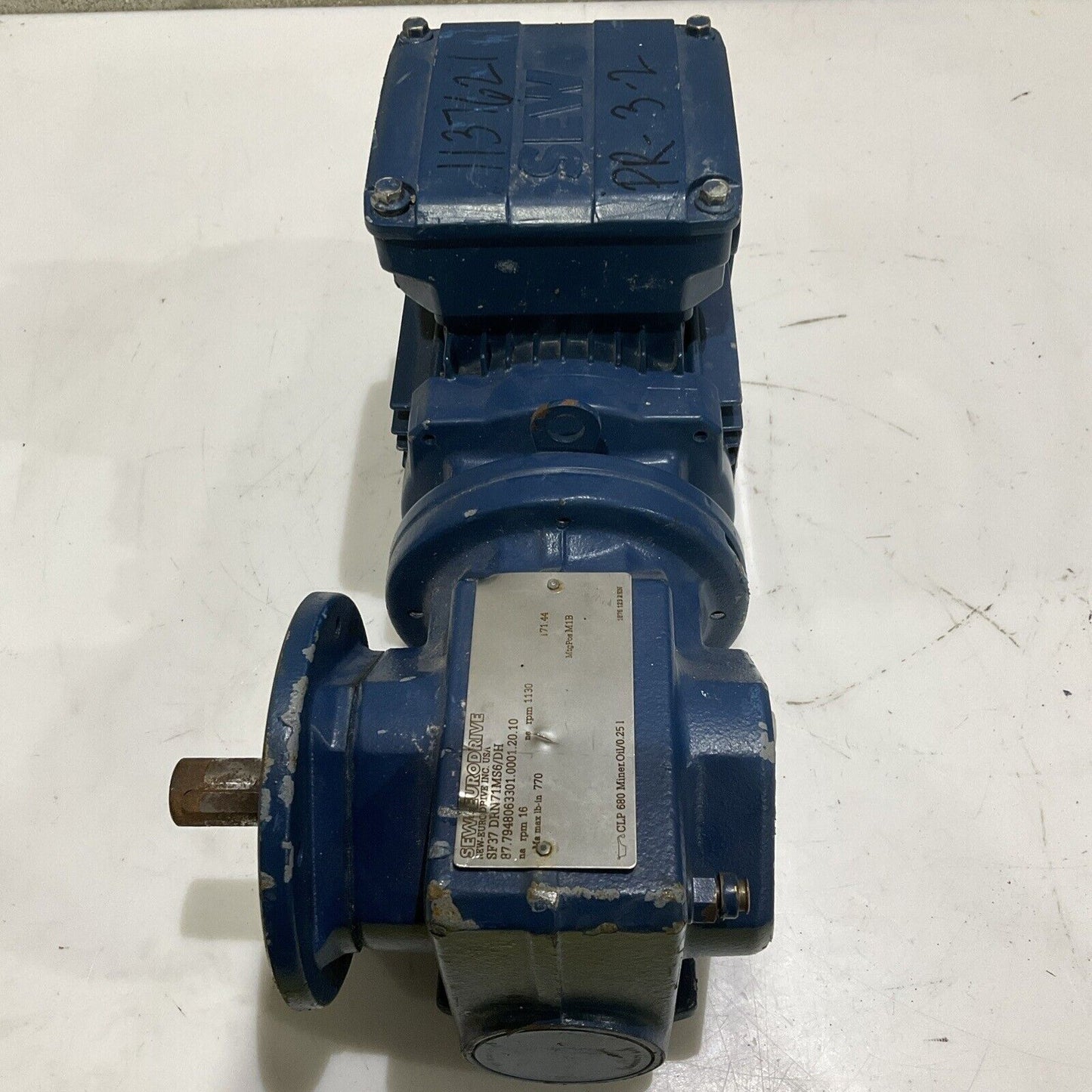 SEW-EURODRIVE SF37 DRN71MS6/DH GEARBOX MOTOR 1130RPM U4M