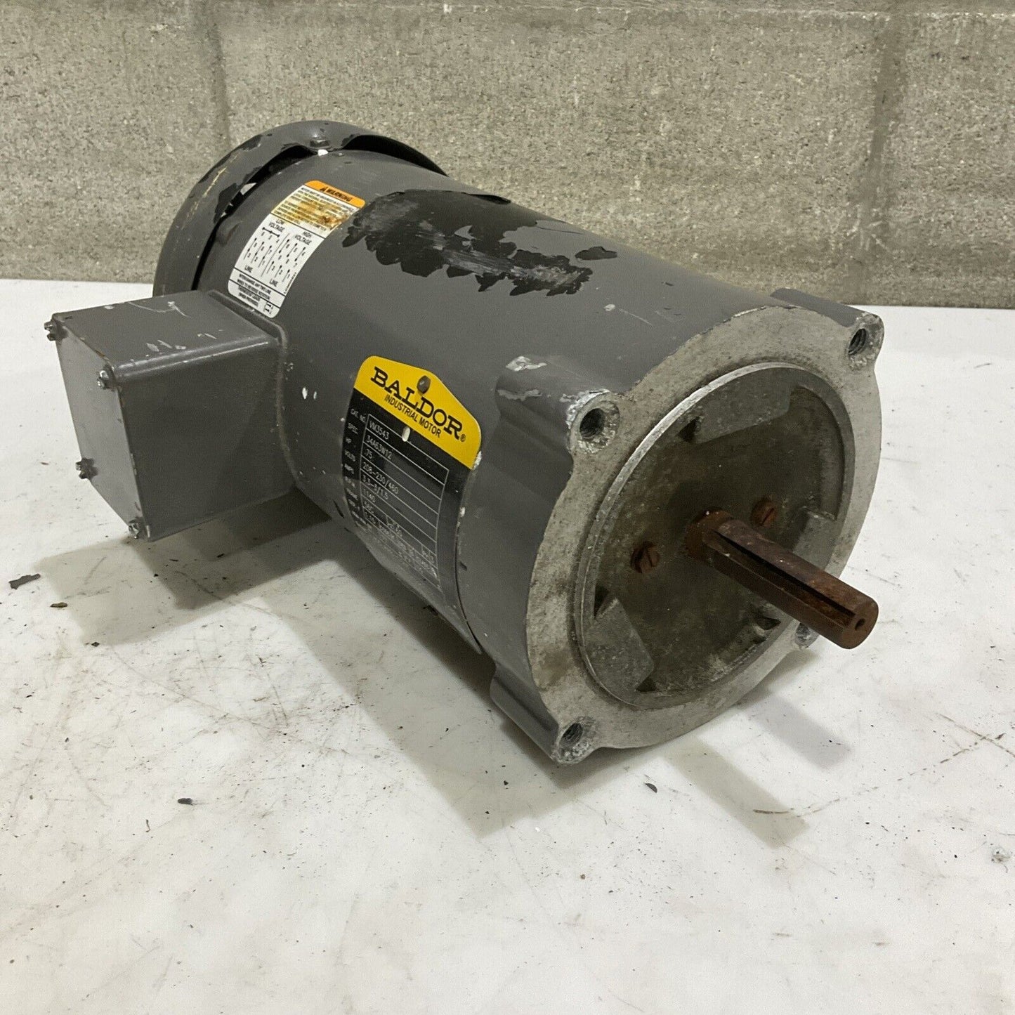 BALDOR DODGE VM3543 INDUSTRIAL MOTOR .75 HP 460V 1140 RPM U4M