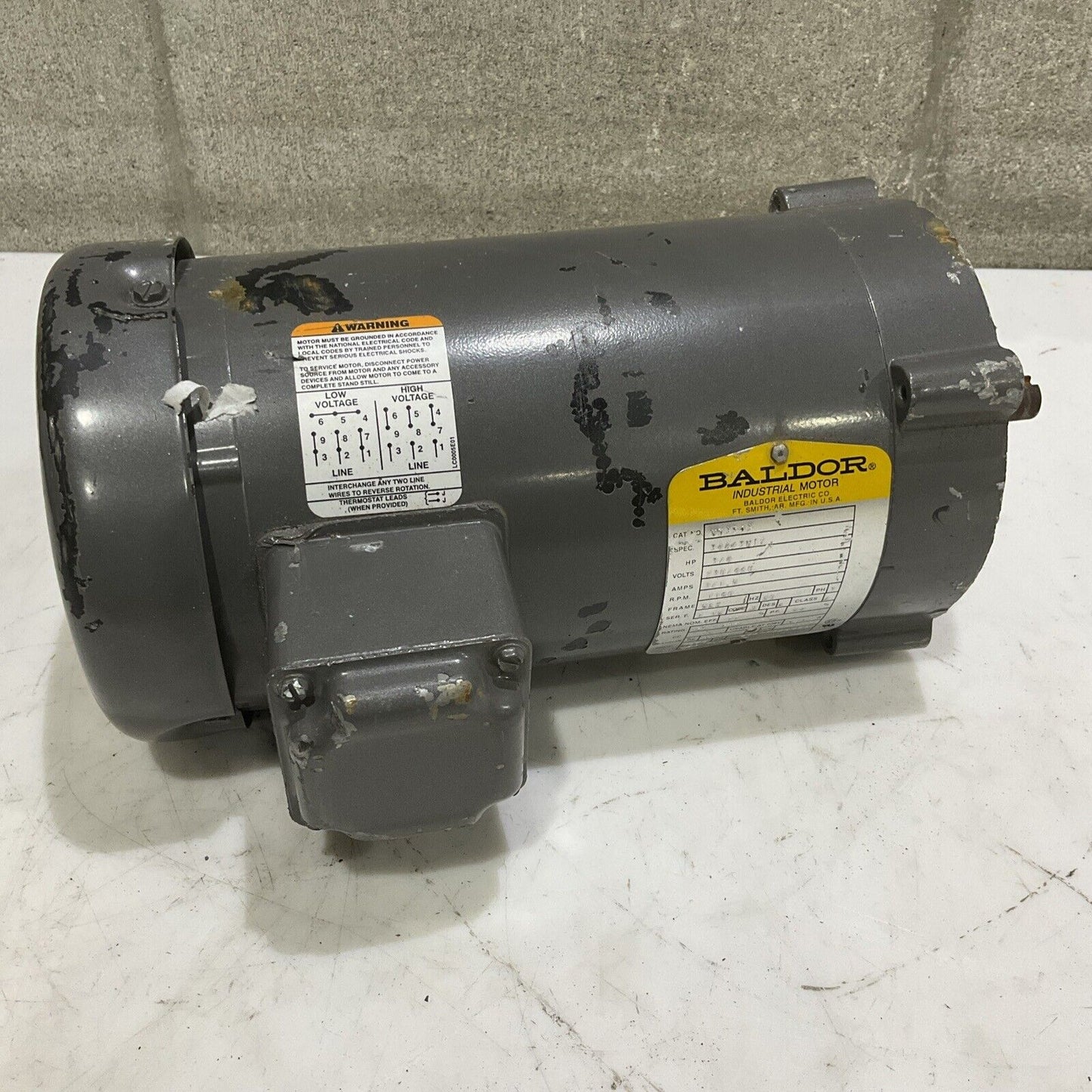 BALDOR DODGE VM3543 INDUSTRIAL MOTOR .75 HP 460V 1140 RPM U4M