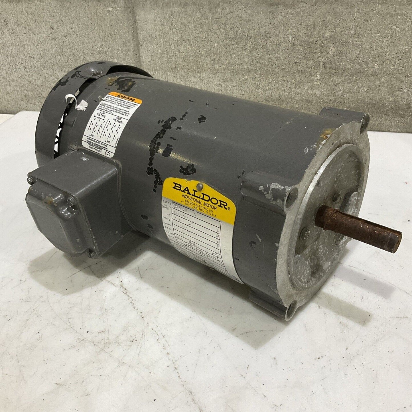 BALDOR DODGE VM3543 INDUSTRIAL MOTOR .75 HP 460V 1140 RPM U4M