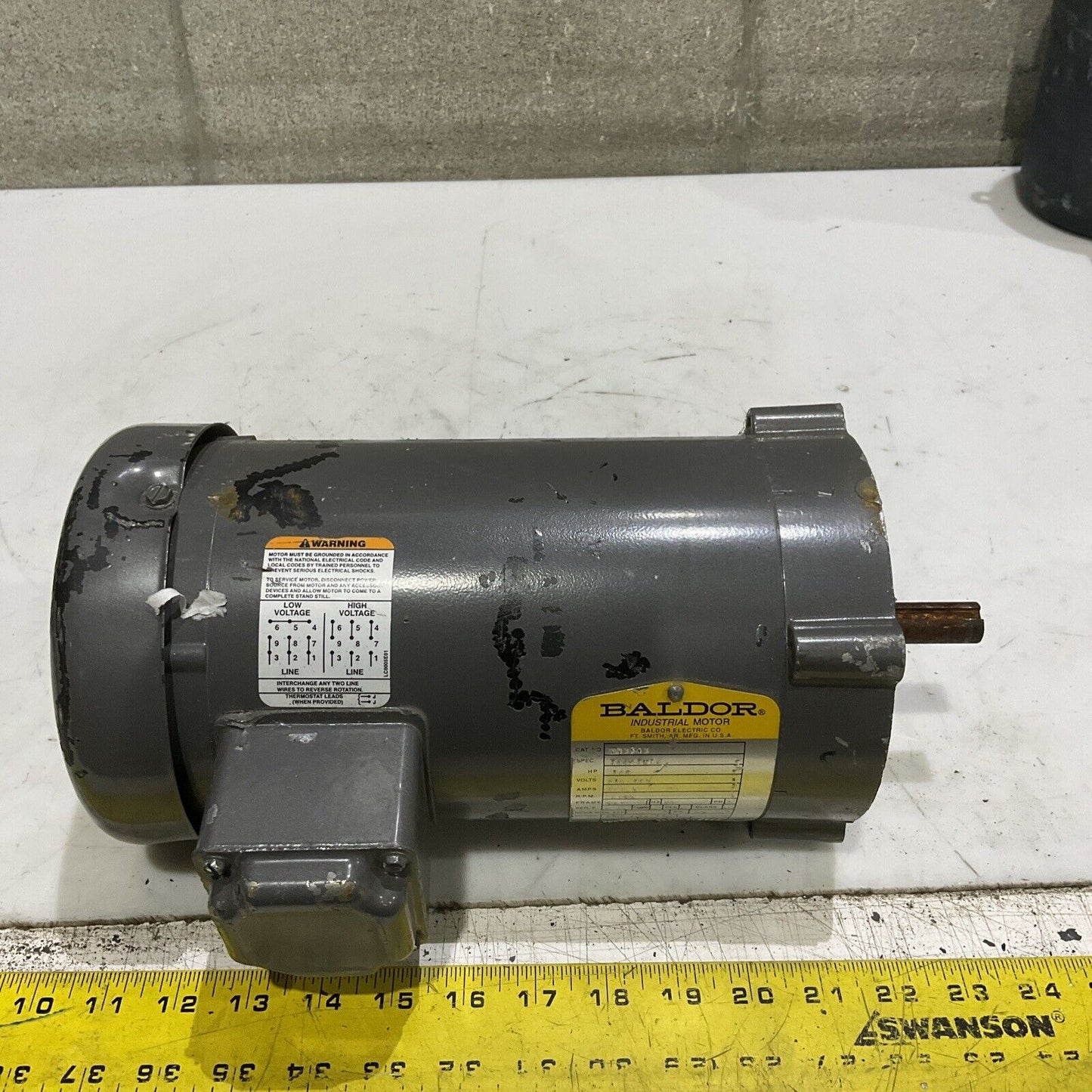 BALDOR DODGE VM3543 INDUSTRIAL MOTOR .75 HP 460V 1140 RPM U4M