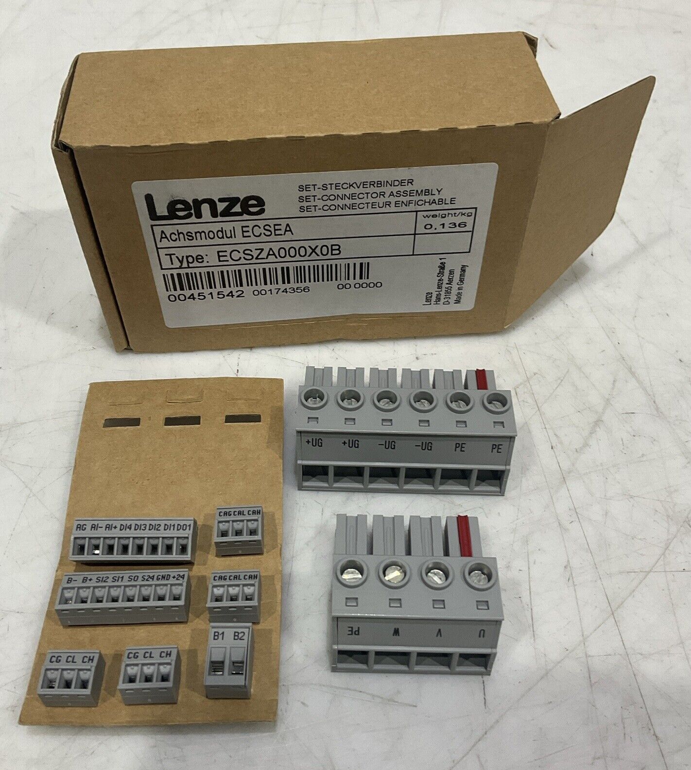 LENZE ECSZA000X0B SERVO DRIVE ASSEMBLY TERMINAL CONNECTION KIT U3S