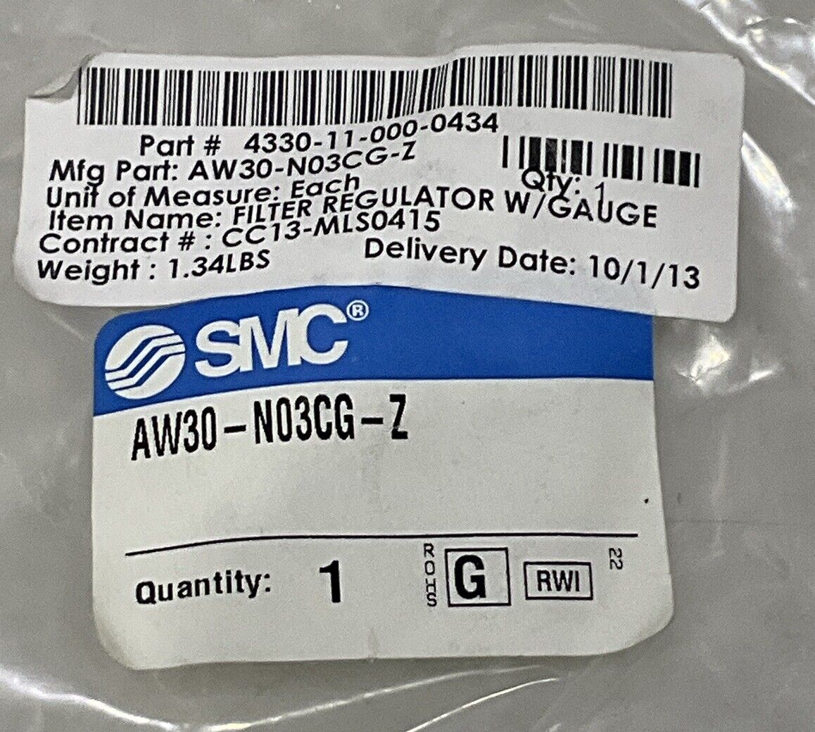 SMC AW30-N03CG-Z FILTER REGULATOR U3S