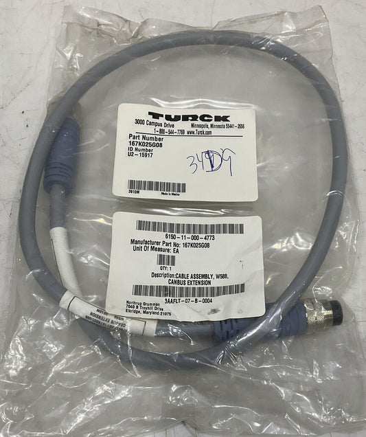 TURCK U2-15917 CANBUS EXTENSION W588 CABLE ASSEMBLY U3S
