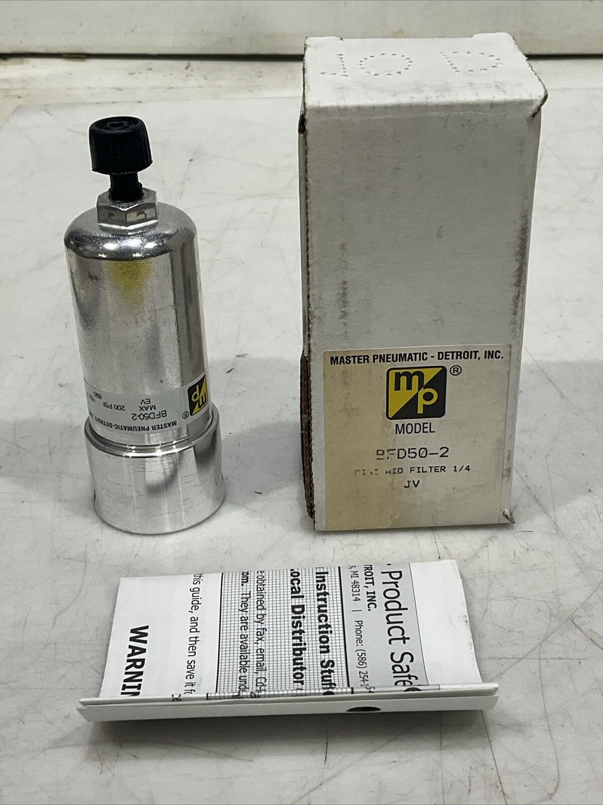 MASTER PNEUMATIC BFD50-2 MINI AID FILTER 1/4IN 200PSI U3S