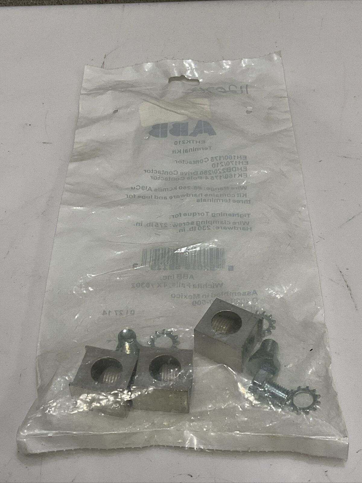 ABB EHTK210 EH160/175 CONTACTOR TERMINAL KIT U4M