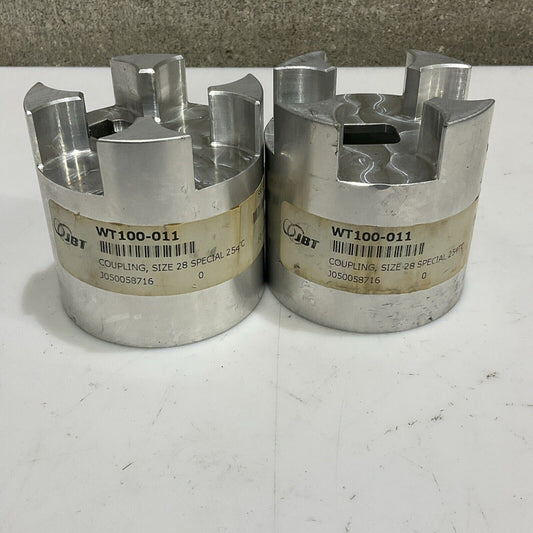 JBT WT100-011 J050058716 SR-S01  COUPLING SIZE 28 SPECIAL 254TC LOT OF 2 U4M