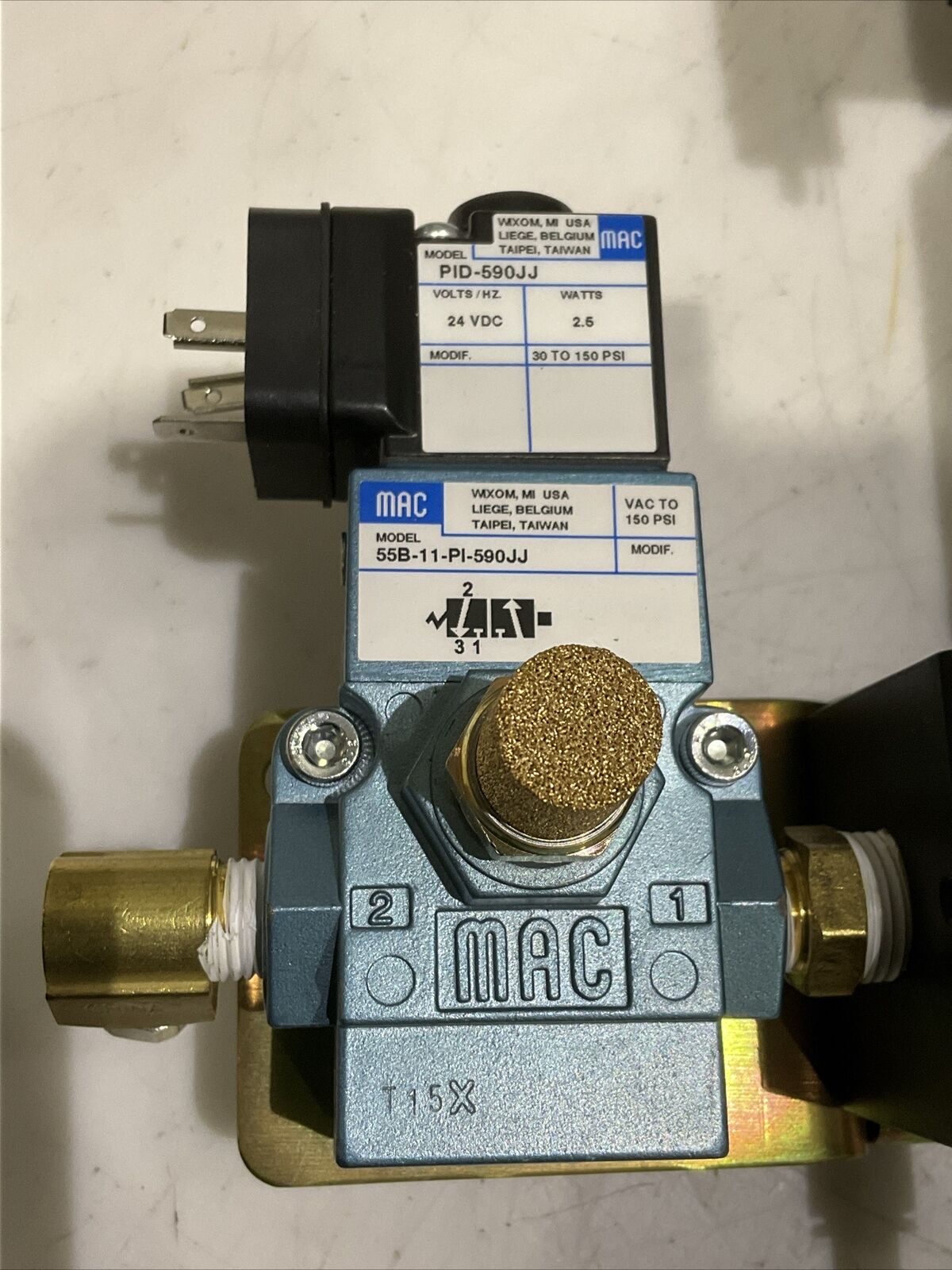 PARKER PNEUMATIC SUPPLY PANEL R75-02A PPS1-1C3-RHM PID-590JJ 55B-11-PI-590JJ U3S