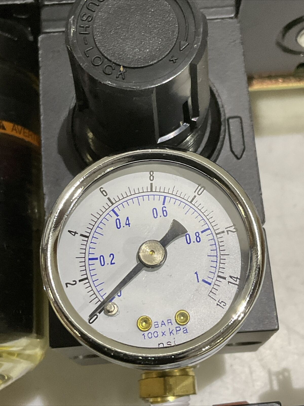 PARKER PNEUMATIC SUPPLY PANEL R75-02A PPS1-1C3-RHM PID-590JJ 55B-11-PI-590JJ U3S