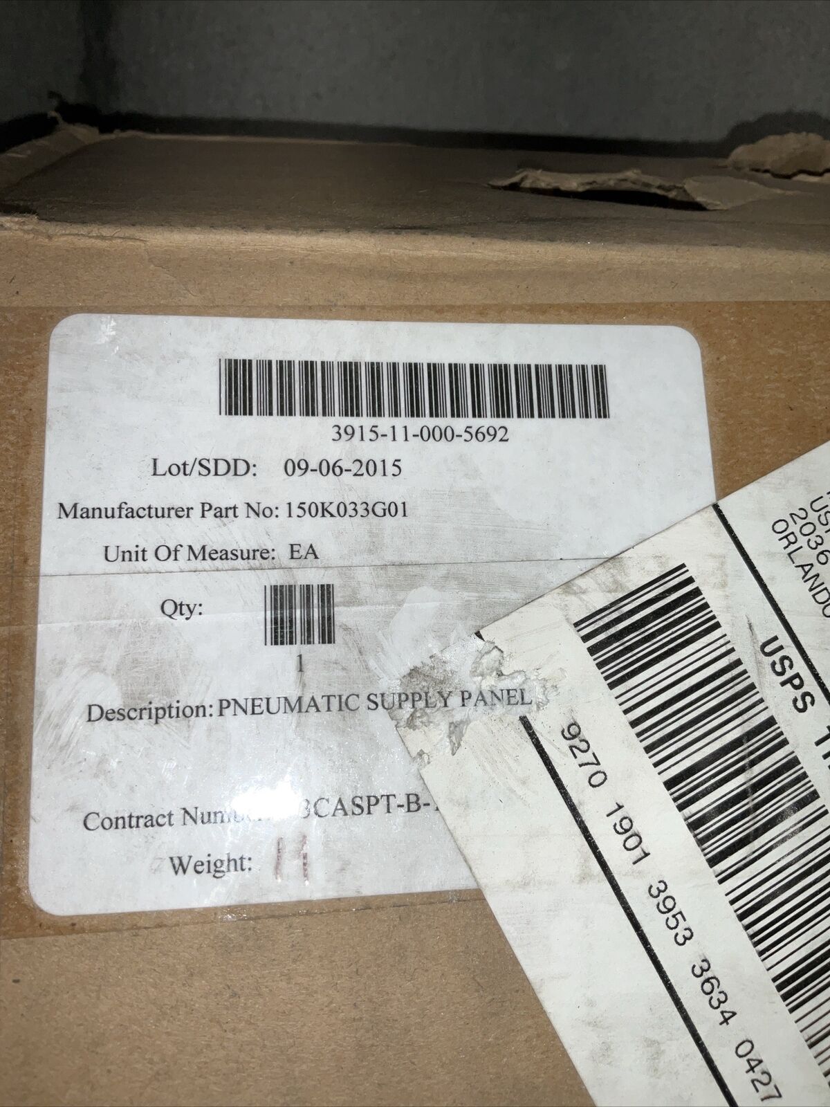 PARKER PNEUMATIC SUPPLY PANEL R75-02A PPS1-1C3-RHM PID-590JJ 55B-11-PI-590JJ U3S