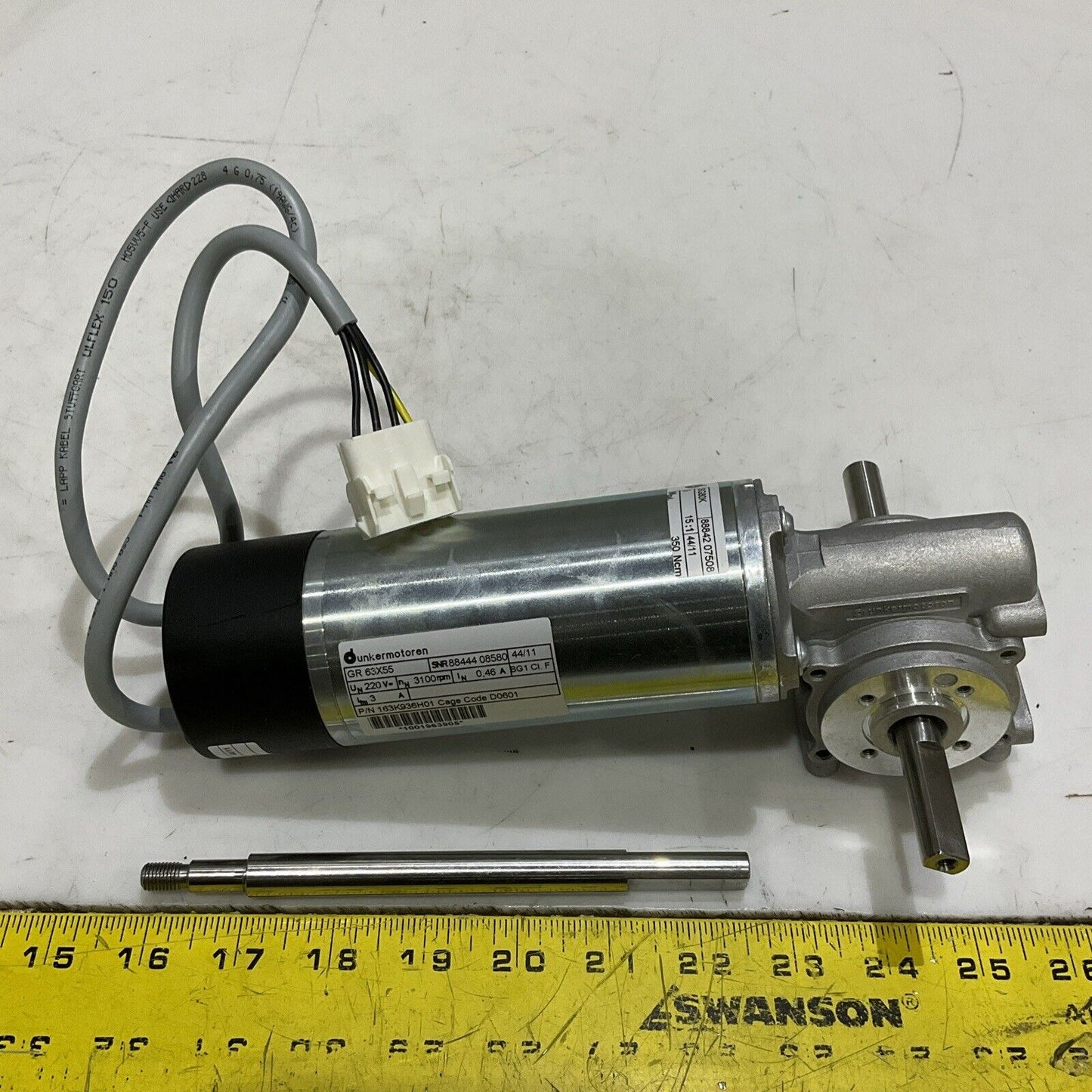 DUNKERMOTOREN GR 63X55 GEAR SERVO MOTOR SG80K 88711 06003 RECTIFIER U3S