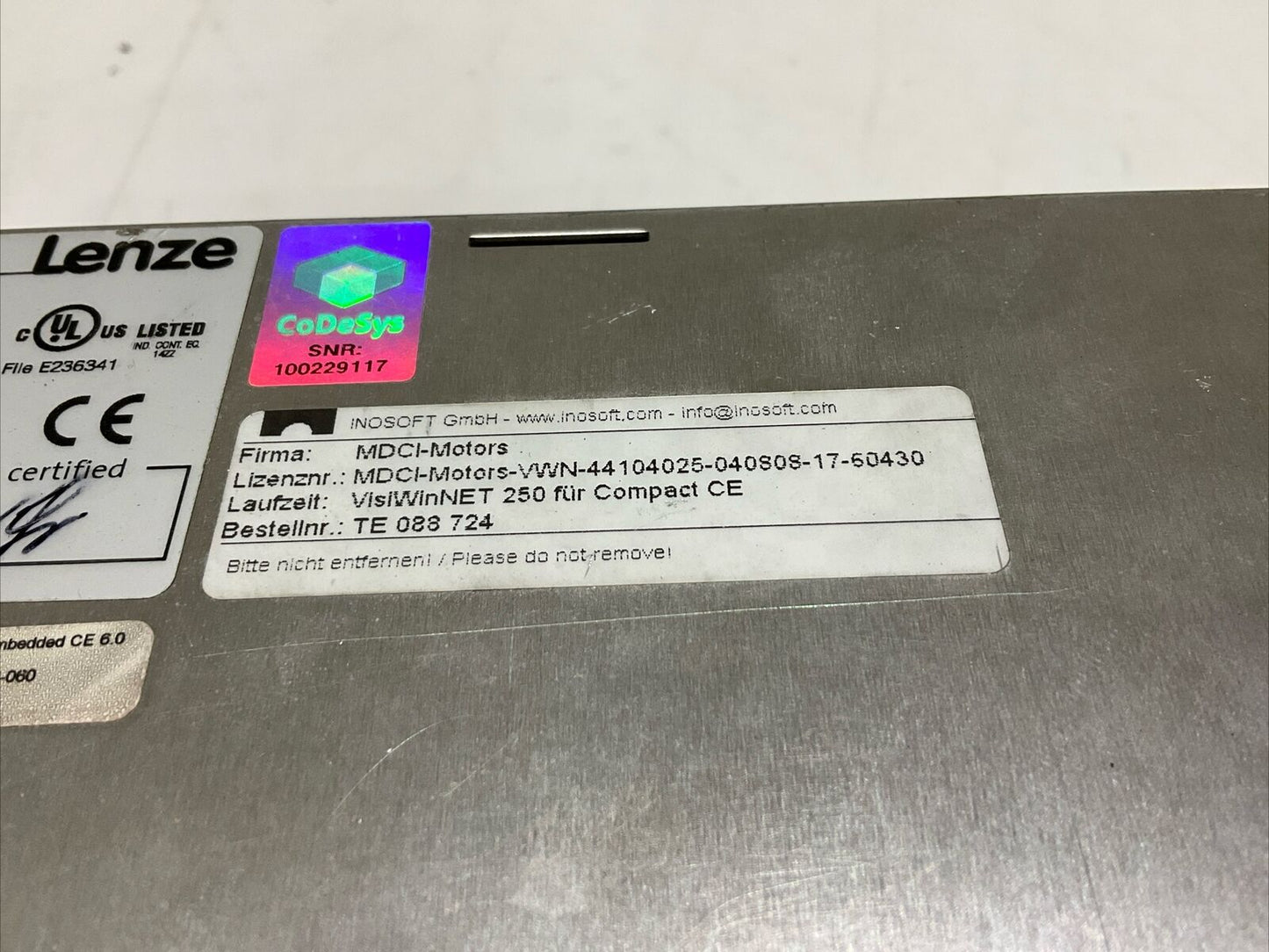 LENZE EL 1700 3401-0004 OPERATOR INTERFACE TOUCH SCREEN U3S