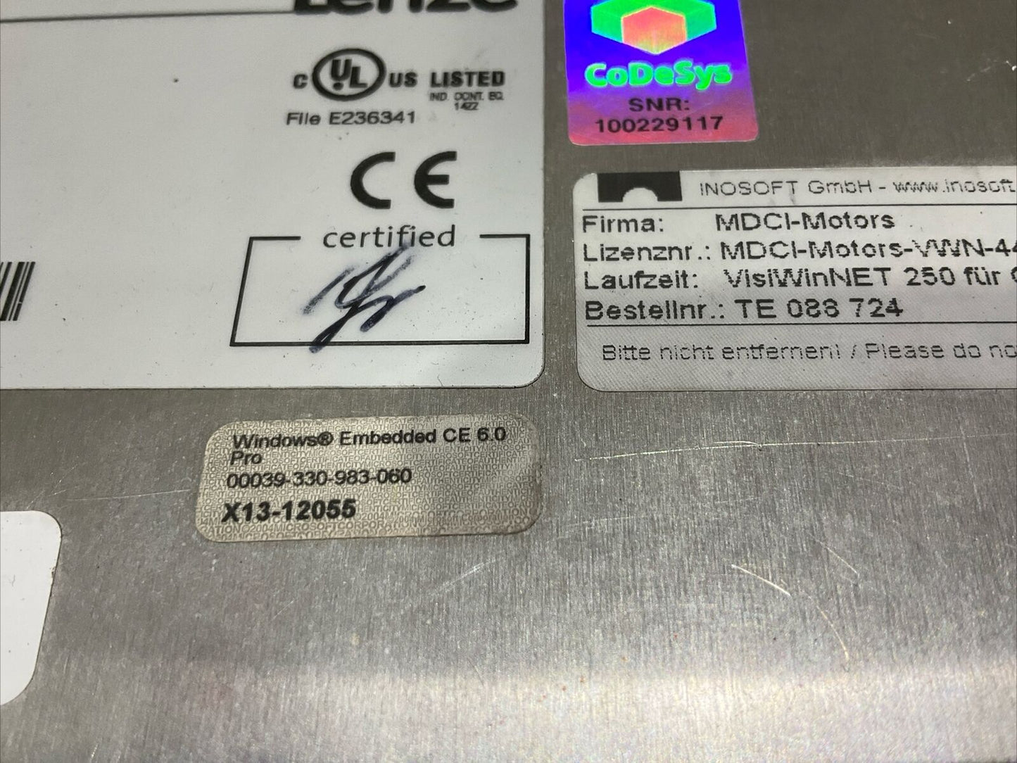 LENZE EL 1700 3401-0004 OPERATOR INTERFACE TOUCH SCREEN U3S