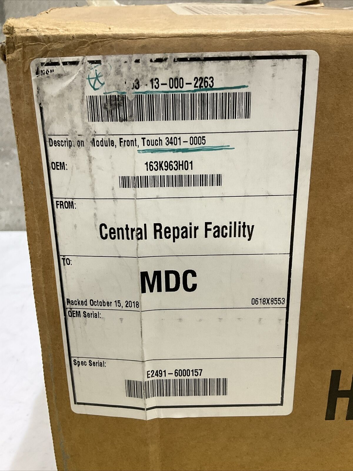 LENZE EL 1700 3401-0004 OPERATOR INTERFACE TOUCH SCREEN U3S